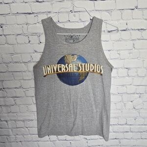 Universal Studios Gray Tank Top with Blue and Gold Logo S